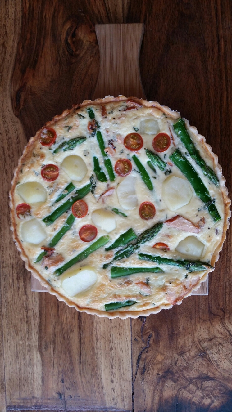 ASPARAGUS & SMOKED TROUT QUICHE